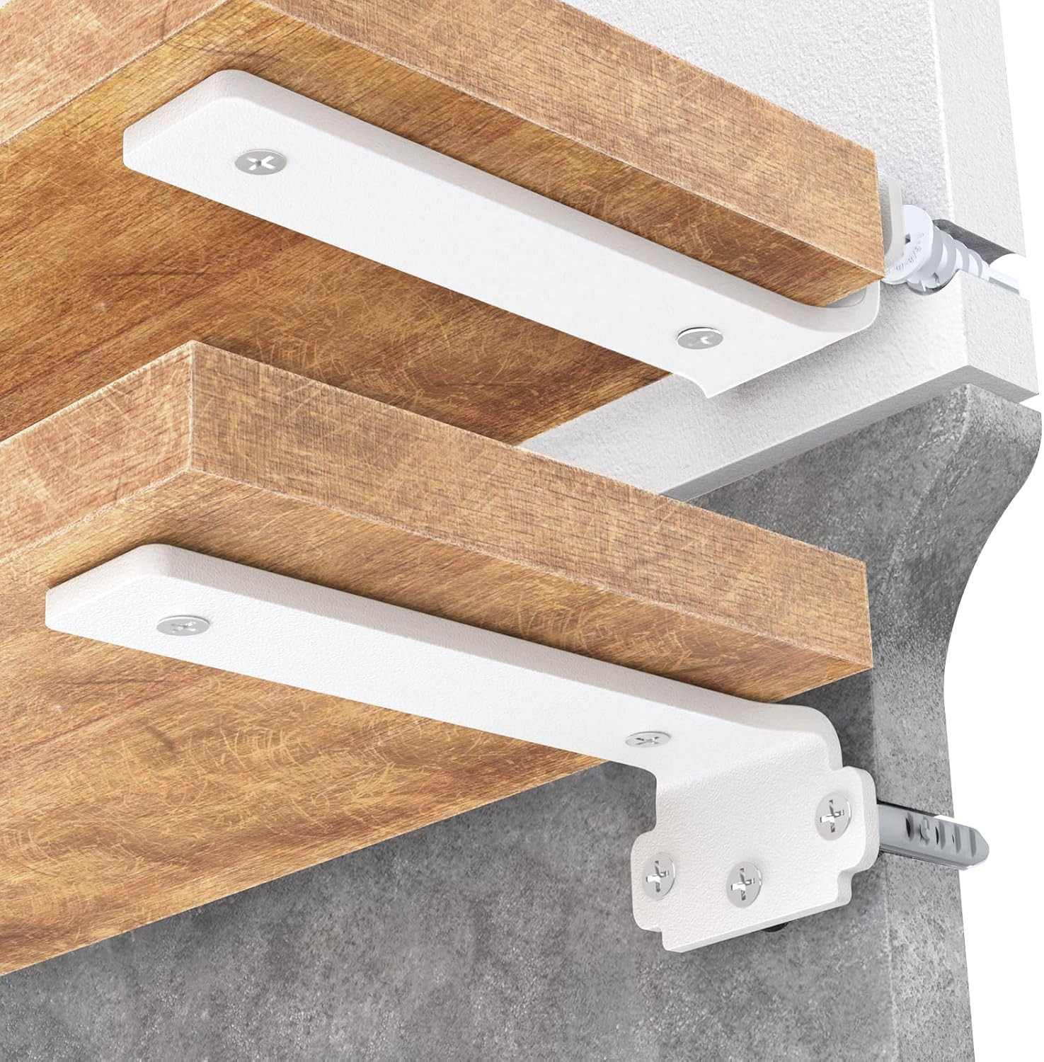 Floating Shelf Brackets 8 Pack - White 10cm-image-ed73cee4-ede8-43f1-a6e1-67e9e3b135c3-1515