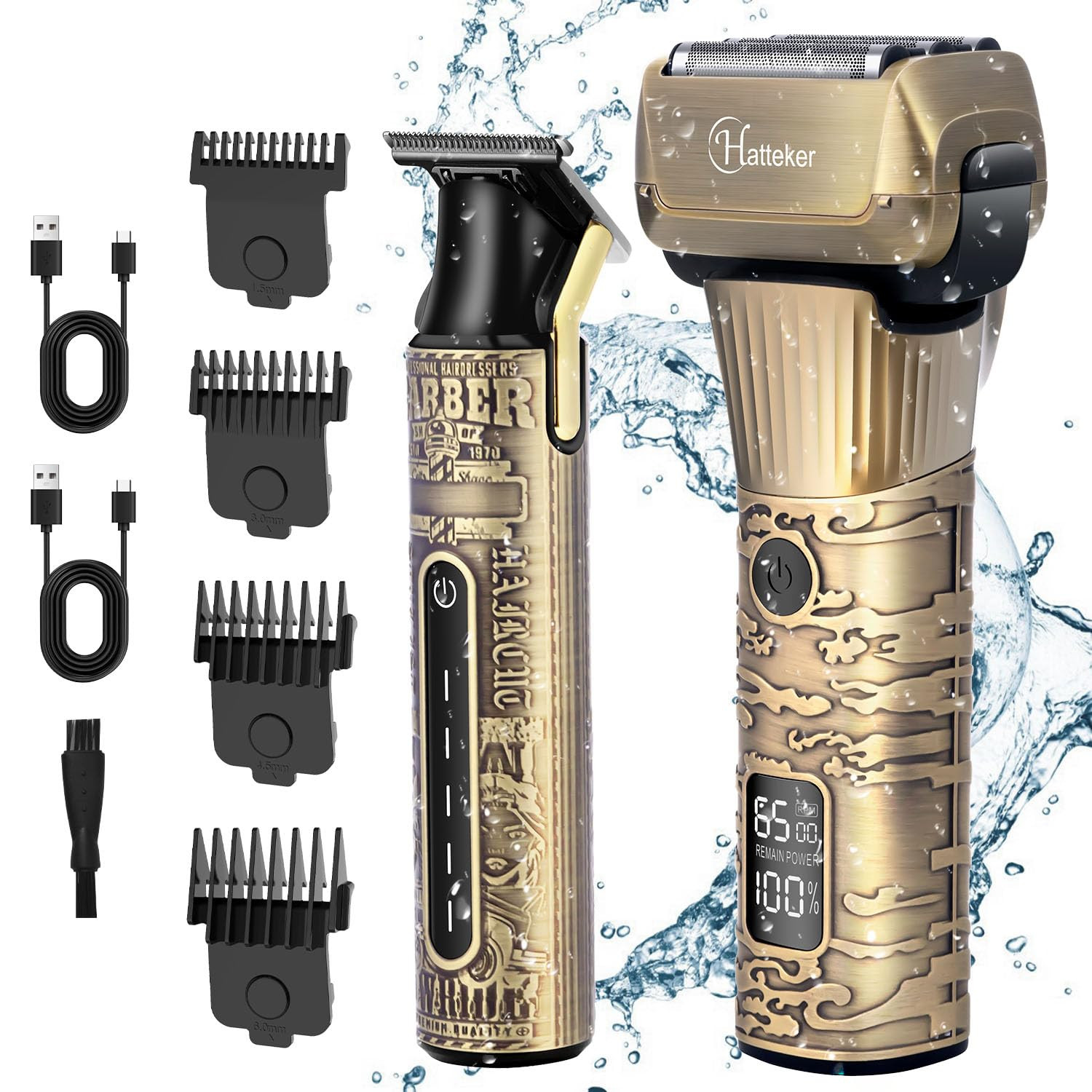 Electric Foil Shaver Beard Trimmer - Black WKDE-607