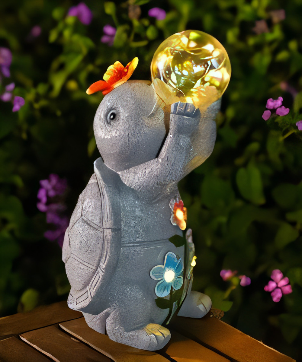 Solar Turtle Garden Statue - Turtle One Size-image-1fd6122a-ae4b-4f47-8958-0e71c3543493-104113