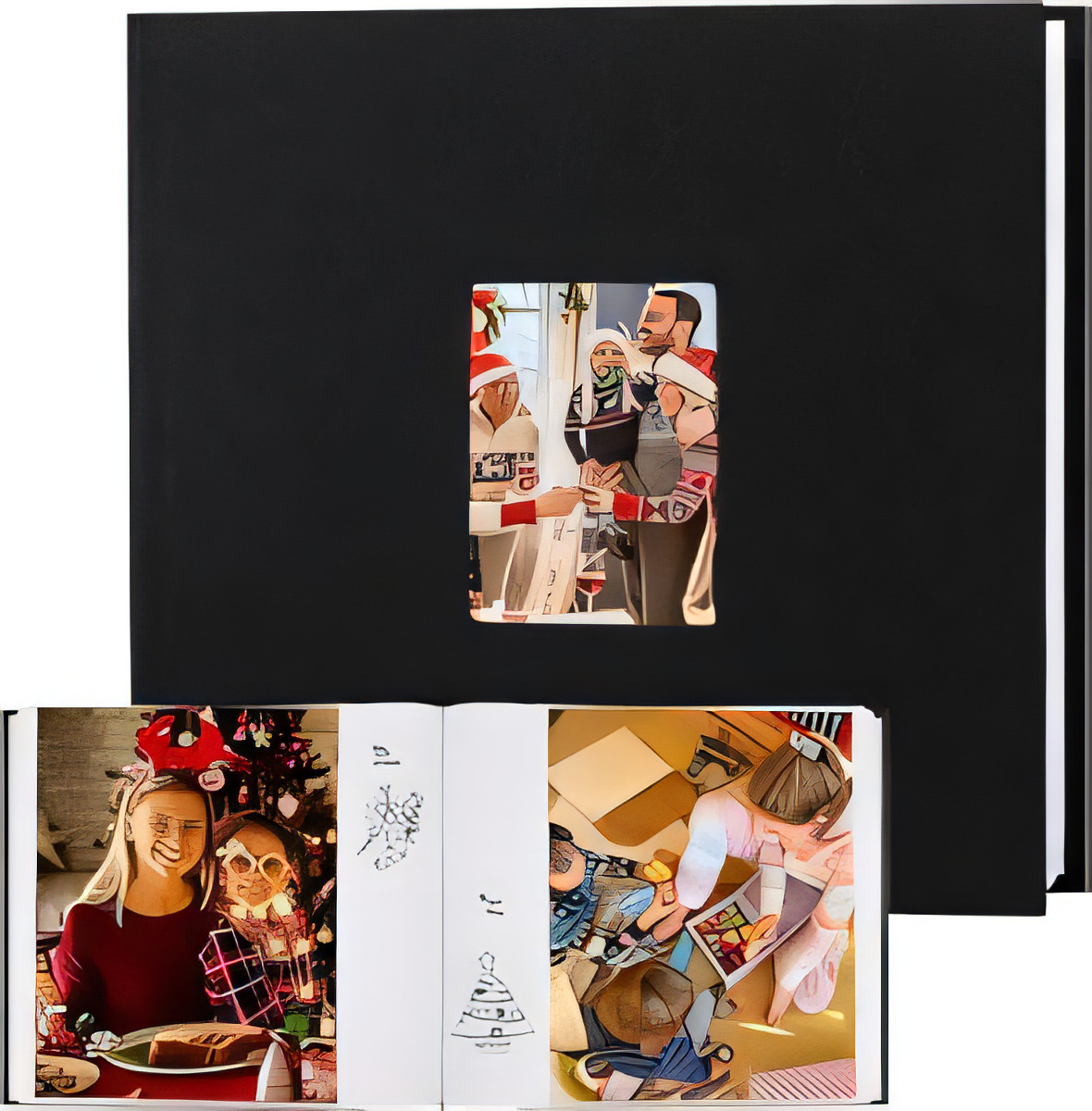 Large 8x10 Photo Album 152 Pockets - Black 100 Photos-image-650bfe7b-2ba6-4fca-a1f2-a5ab1a28e14c-105935