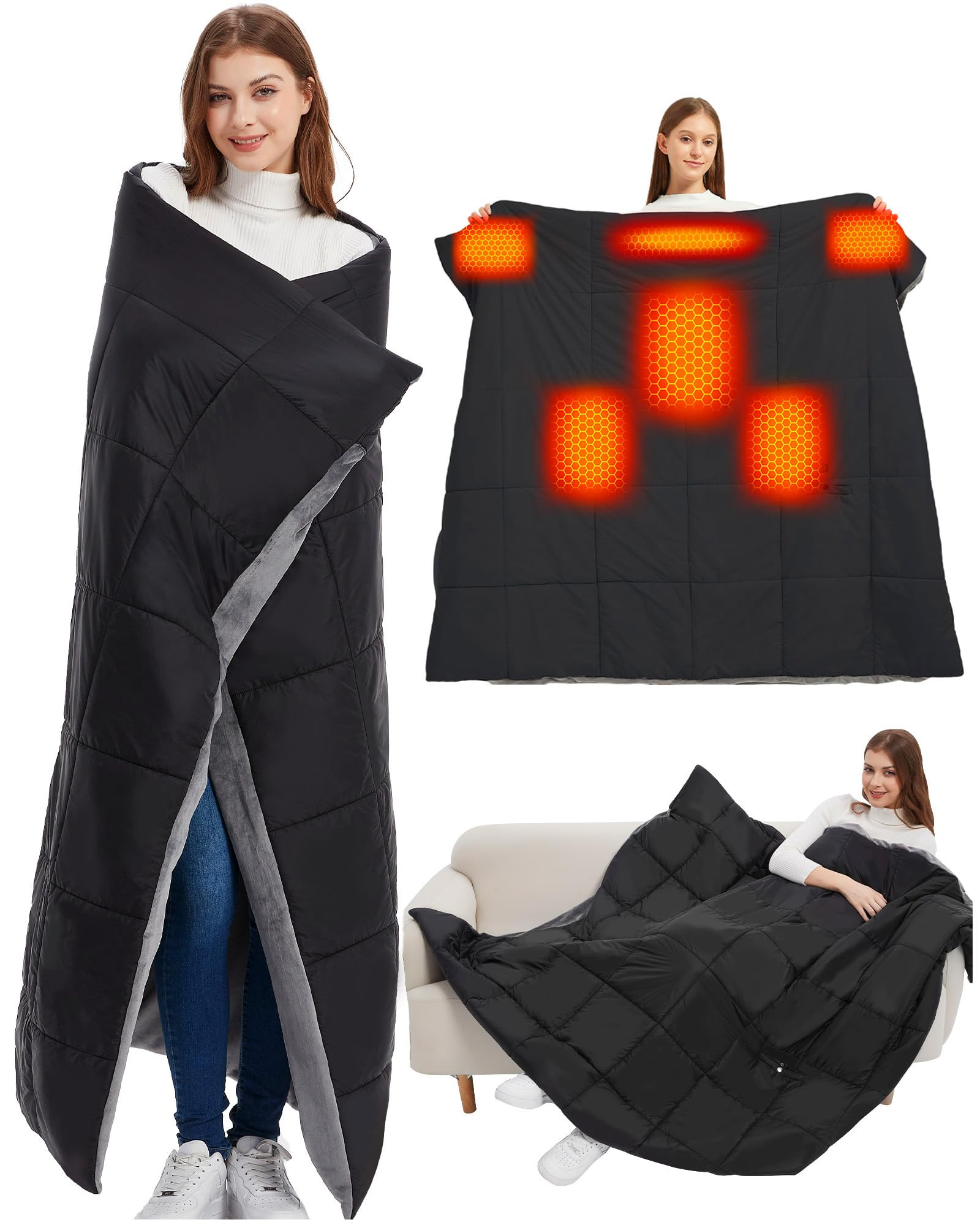 Heated Blanket Battery Powered - Black 63x55 in-image-9152ecad-bb9b-4cbc-b1c5-121daad63fbb-268207