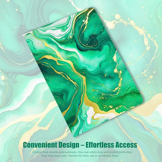 iPad 10 Slim Marble Case - Green Marble with Gold Veins-image-22c77f89-4842-4973-a159-eab5a149030b-4458