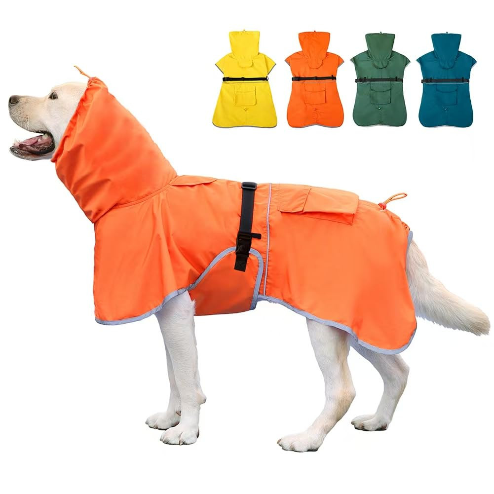 Waterproof Dog Raincoat Reflective - Orange XL-image-892527ff-a553-443b-bff3-2f29c0922255-138091