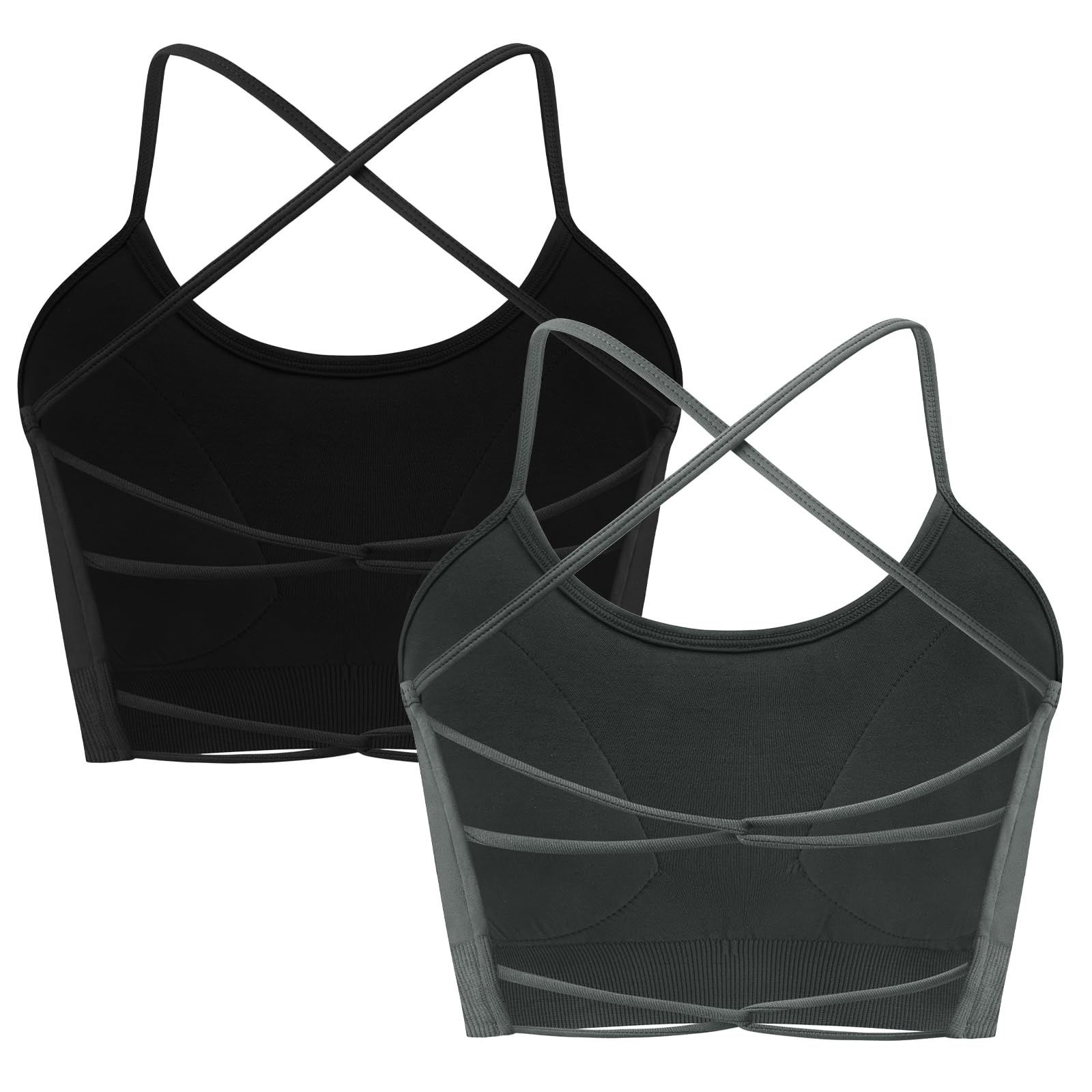 Women's Seamless Sports Bra - Black+Grey XL-image-71fc9d44-9841-44e1-90ef-78601b1f3a16-138190