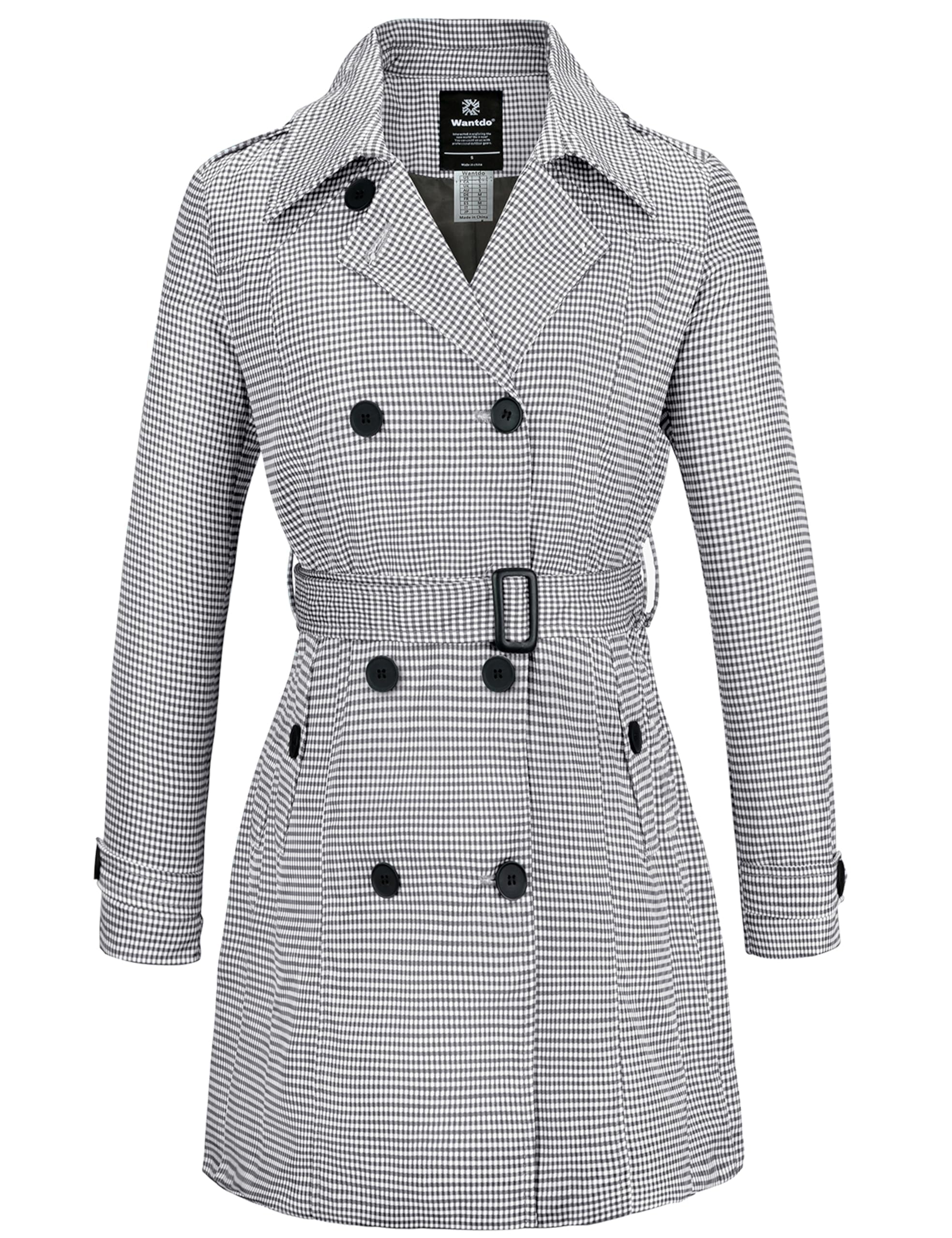 Women's Waterproof Trench Coat - Plaid M-image-c28360d3-4ad9-4111-80ee-aeb98e7ae16a-125502