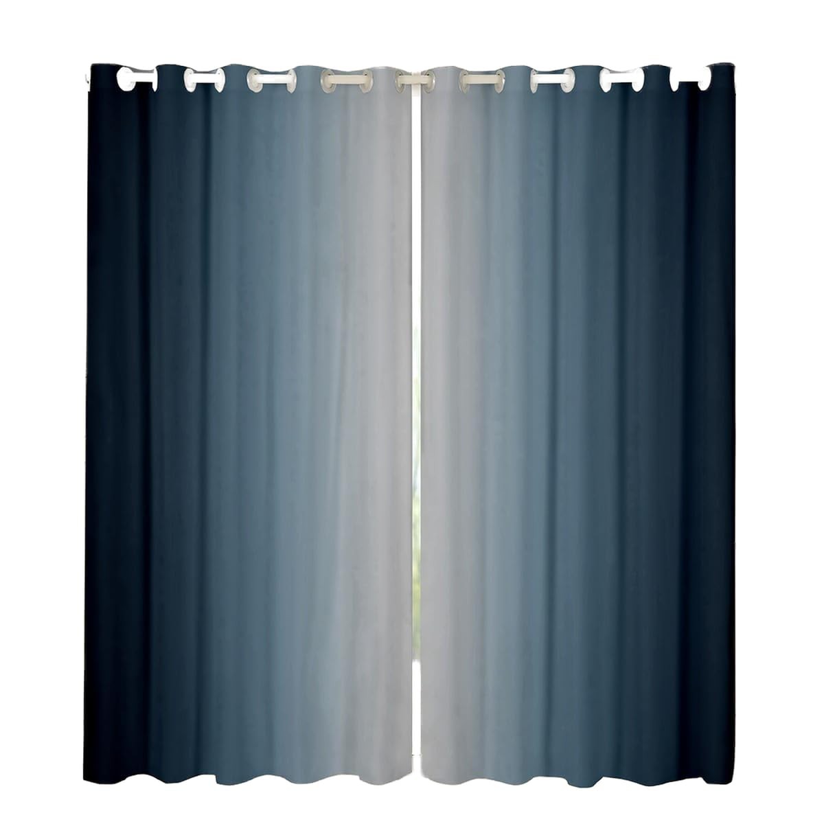 Ombre Blackout Velvet Curtains - Multi 04 46.1 x 53.9in