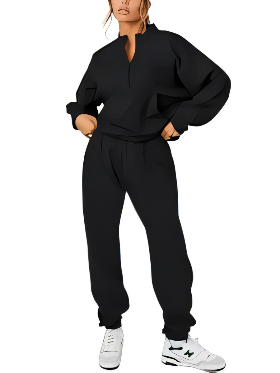 Women's Cotton Tracksuit Set - Black S-image-8dc06742-78bb-42b1-9d05-940de1e0efe3-95041