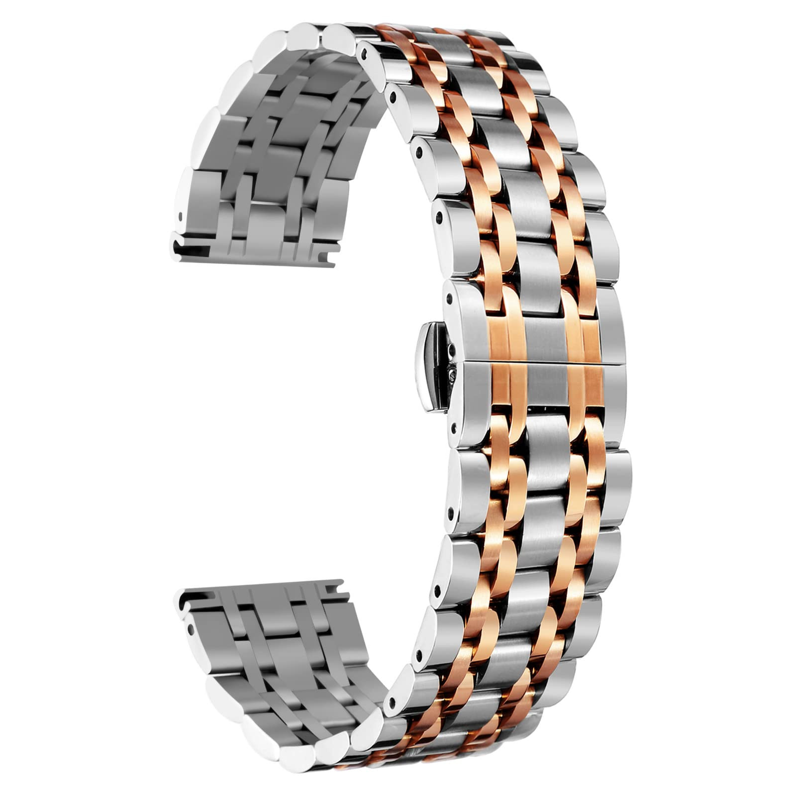 Stainless Steel Watch Strap - Rose Gold Tone 19mm-image-89dd4884-e1ec-4236-bd39-521cec76944b-268334
