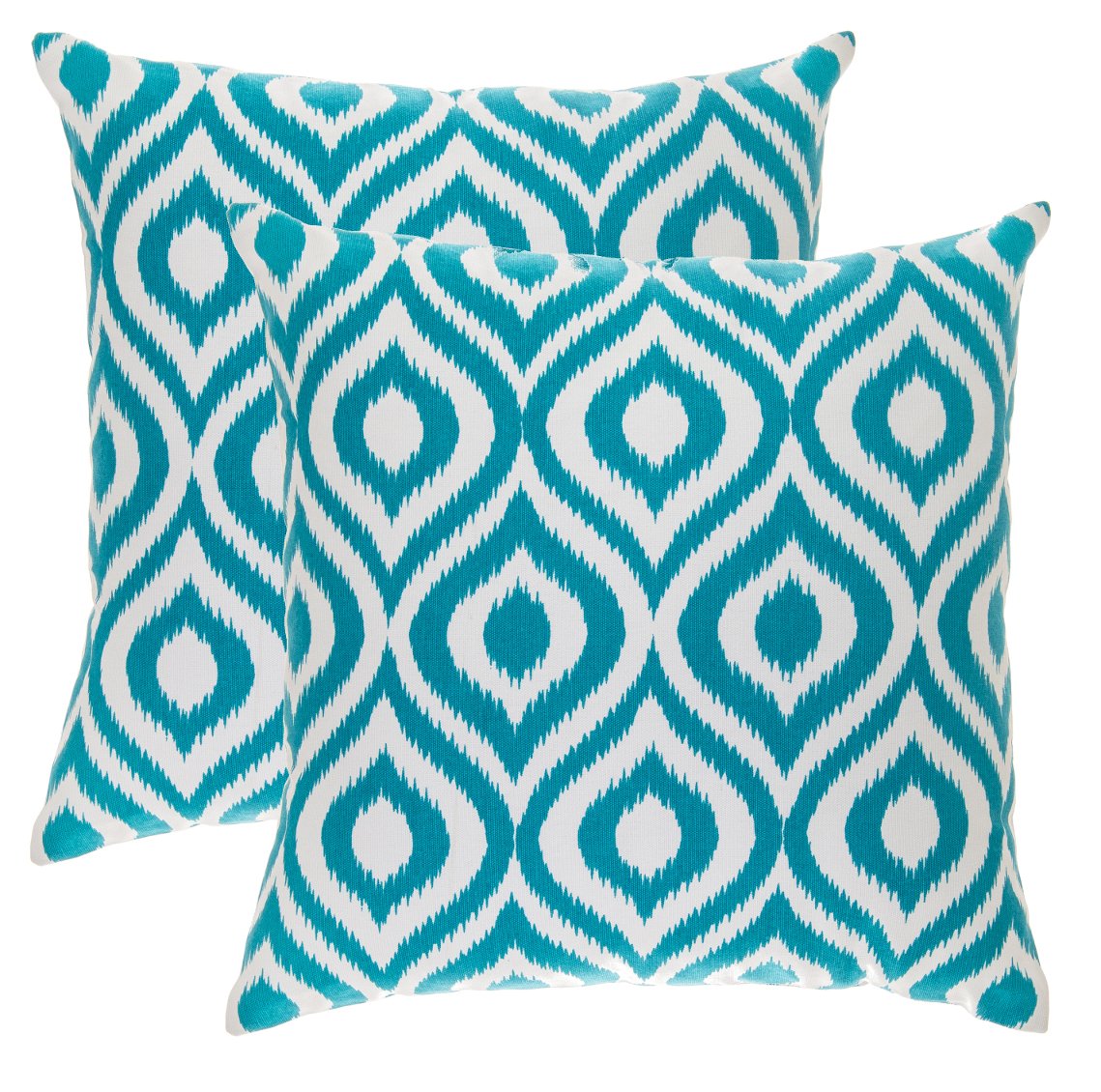 Ogee Ikat Cushion Covers 2 Pack - Turquoise 55 x 55 cm-image-4ea1410e-f698-4bcd-a706-3429b1d8a9b1-126137