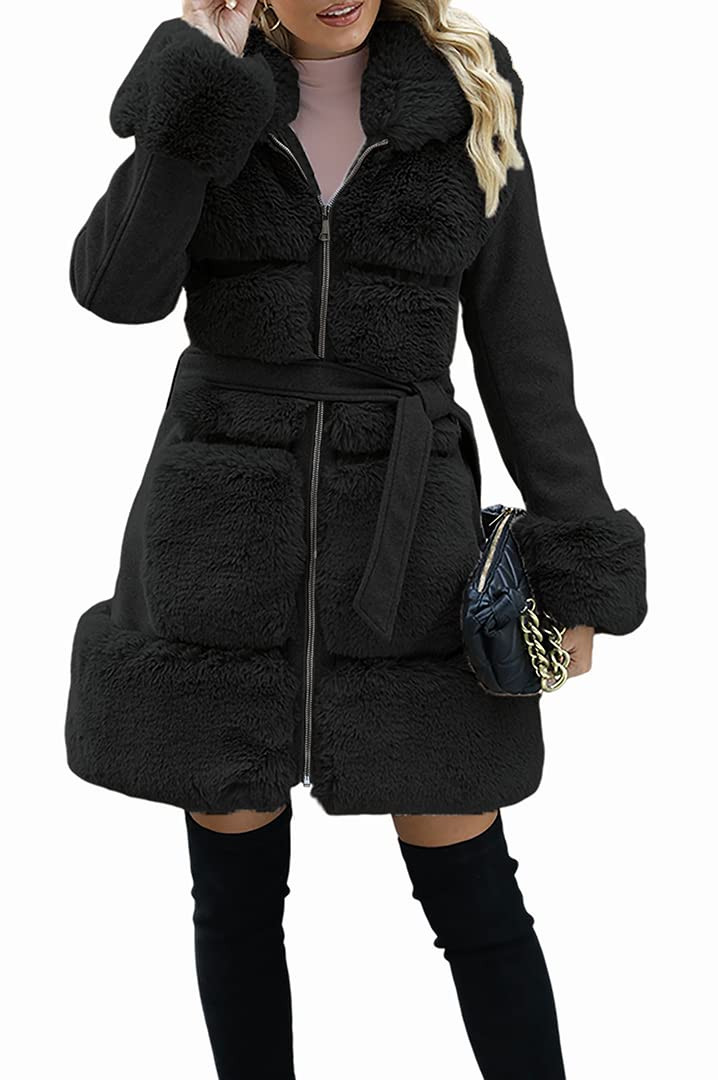 Women's Wool Blend Parka Coat - Black L-image-27f5087e-731e-42f2-8f33-e09cf5ac6629-1072