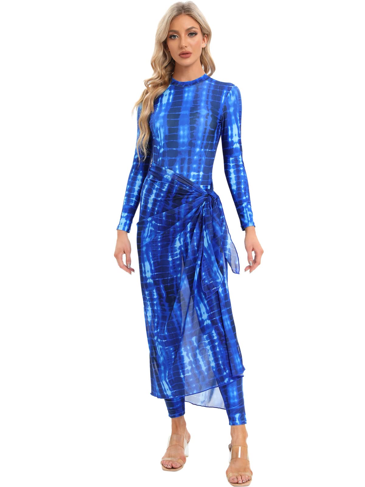 Women's Modest Burkini 4-Piece Set - Blue 8-10-image-a5c316ff-52a3-4a8a-ab36-86186076542a-125536