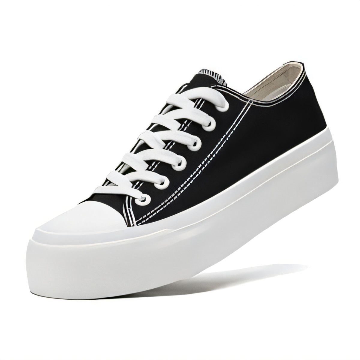 Women's Canvas Platform Trainers - Black UK 8-image-0fa819f4-0980-4641-948a-eebc8e0c3526-96469