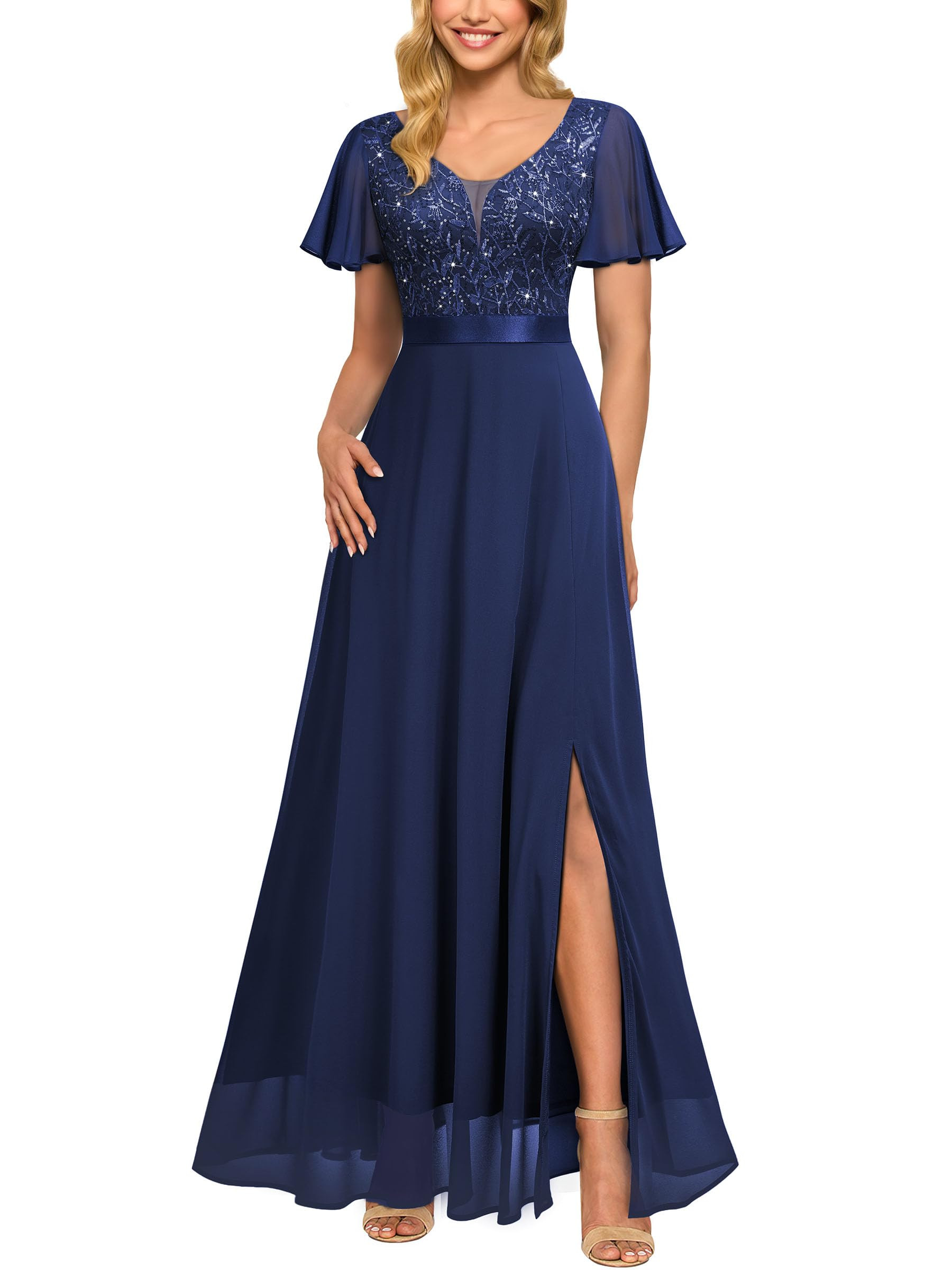 Women's Sequin Maxi Dress - Navy Blue Small-image-a1b74fc7-5561-4b1d-9e9f-2993044237cc-268882
