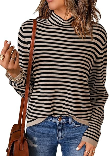 Women's Striped Knit Jumper - Khaki Stripe S-image-be33e070-de42-4711-8d23-09db2007cd10-3276