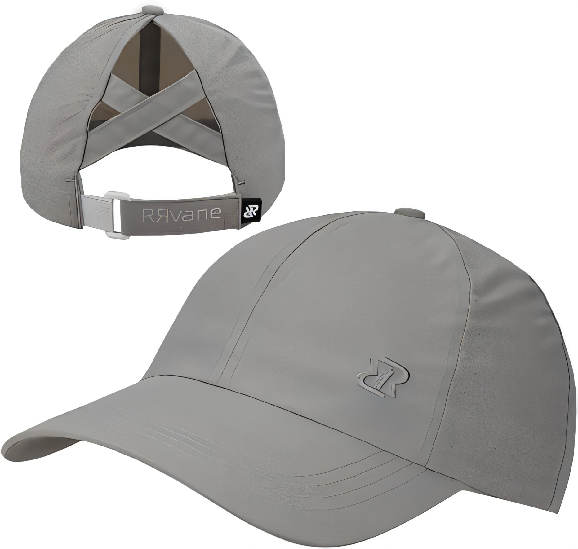 Light Grey Criss Cross Ponytail Baseball Cap-image-ffb5d6b7-fd05-483c-b603-8c7717693073-61679