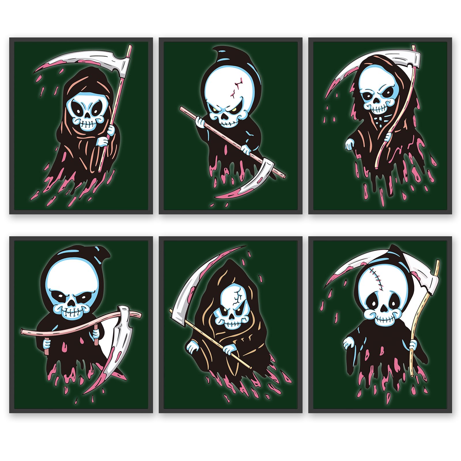 Skull Warrior Gothic Wall Art - Ghost Wall Art 11"x14"-image-e199e40a-2da2-4724-a1a3-774dc7be3e22-125706
