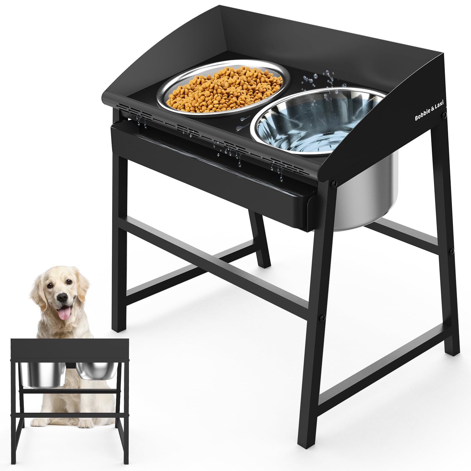 Elevated Dog Bowls Raised Feeder - Black BL-DB-image-0e9be4d1-36a5-4489-811f-b96530afcc43-126996