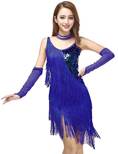 Women's Latin Fringe Dance Dress - Blue UK 8-14-image-c48a86da-5381-45d2-b115-e42eb20f301a-127465