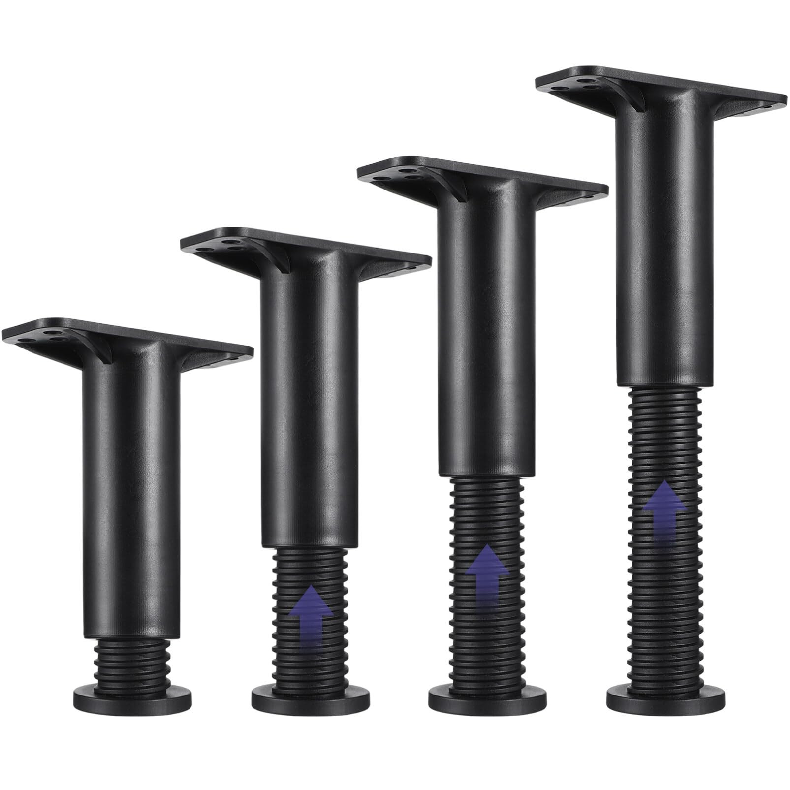 Adjustable Bed Legs Set of 4 - Black 13x10cm-image-6d2346b3-d584-4504-b01f-ff3f393ca203-4551