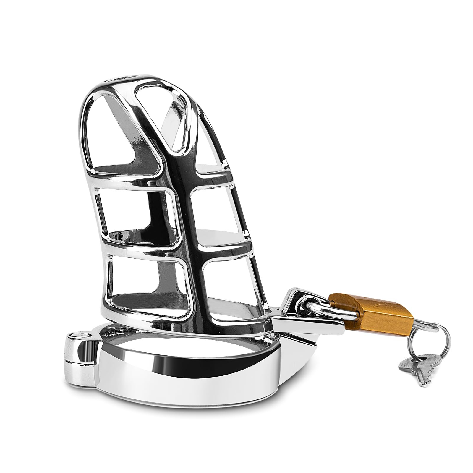 Men's Stainless Chastity Cage Lock - Silver 40mm-image-570e7a3d-6768-48e4-a145-cf5caf536623-268441