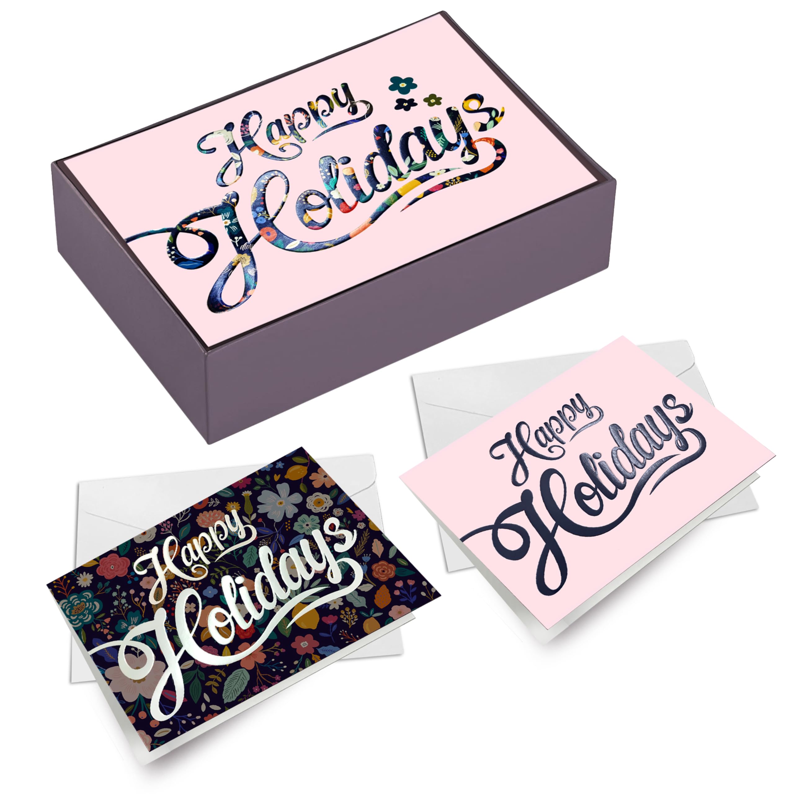 Holiday Greeting Cards Set - Happy Holidays 90 Cards-image-e5d70350-74a7-415a-9ae6-864afdb52404-127586