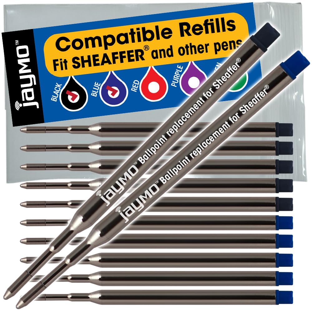 Ballpoint Pen Refills 3.75in Medium Tip - 6 Black + 6 Blue-image-a64979ca-ccc8-47da-939e-7d98380f97f9-126079