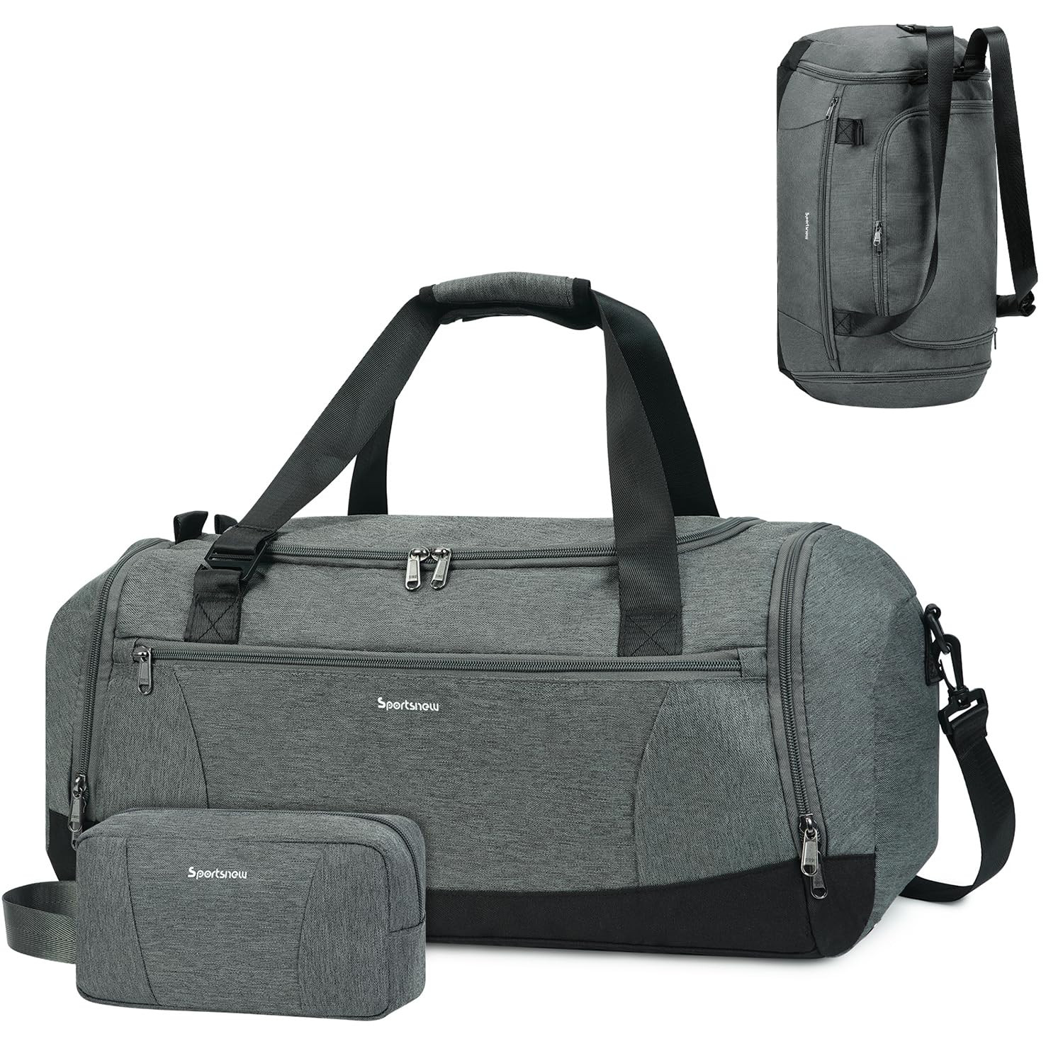 Gym Bag Backpack with Shoe Compartment - Grey UK3-SN3133-image-541489c5-040a-413c-96b5-ac79d5faaa10-133210