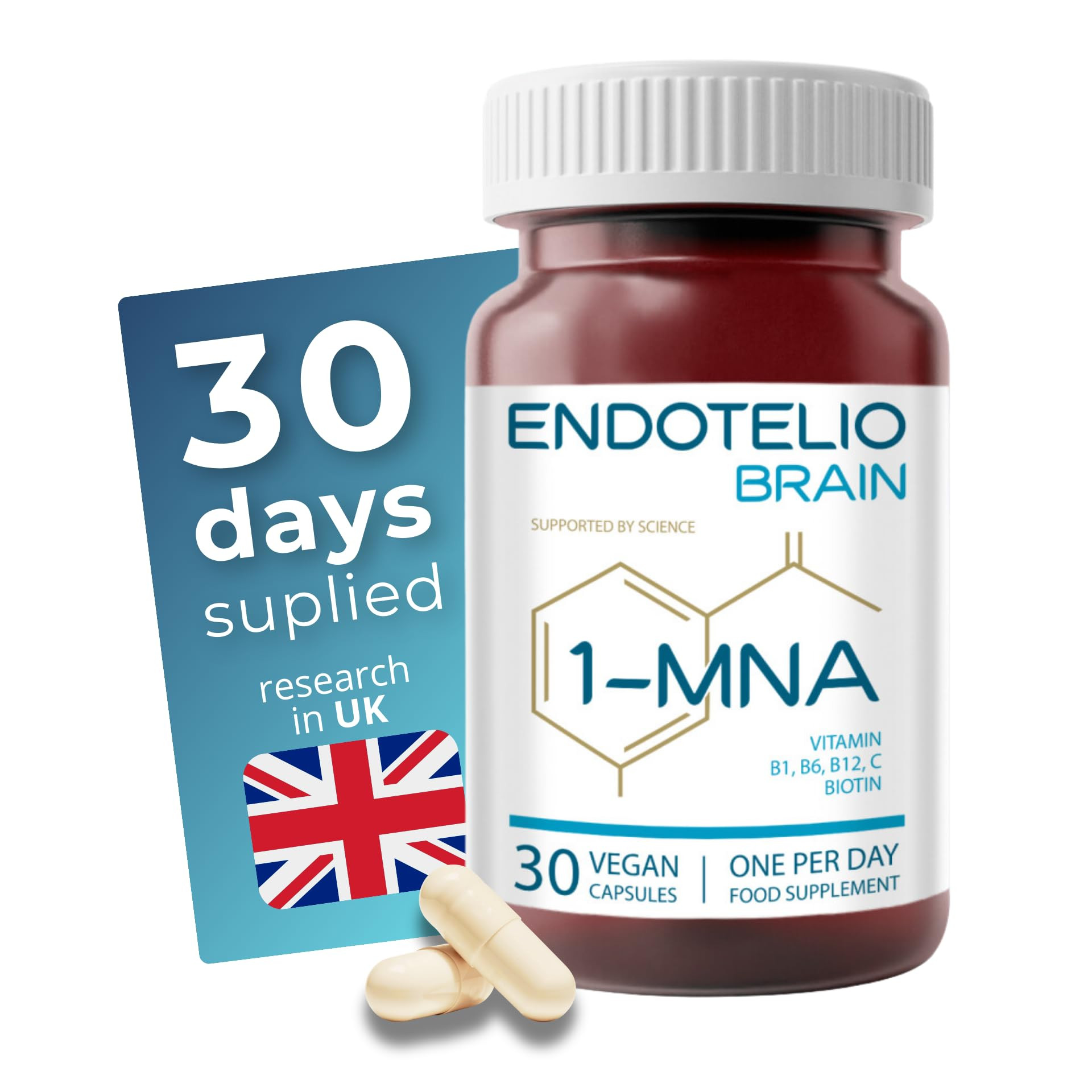 Endotelio 1-MNA Brain Supplement - 30 Capsules-image-0740edda-81e4-455f-9ec6-7b330757294f-3304