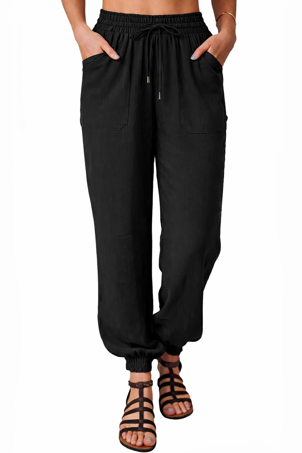 Women's Harem Trousers Loose Fit - Black S-image-b4ba6a78-9103-4d37-84f1-e219b330b6d9-138073