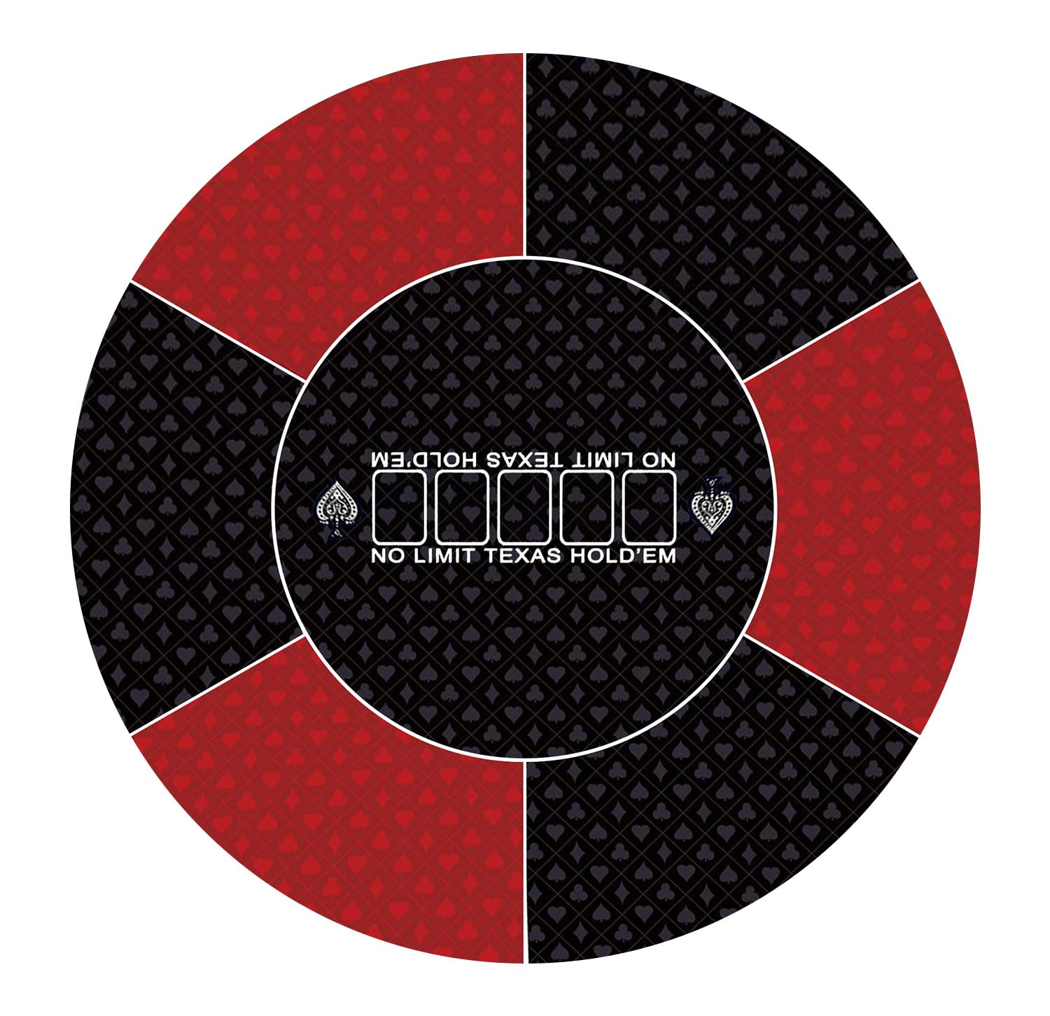 Round Poker Mat Foldable - Red 60x60cm-image-f660d68d-a948-4007-bc9a-ec5ee9f63ea0-126131