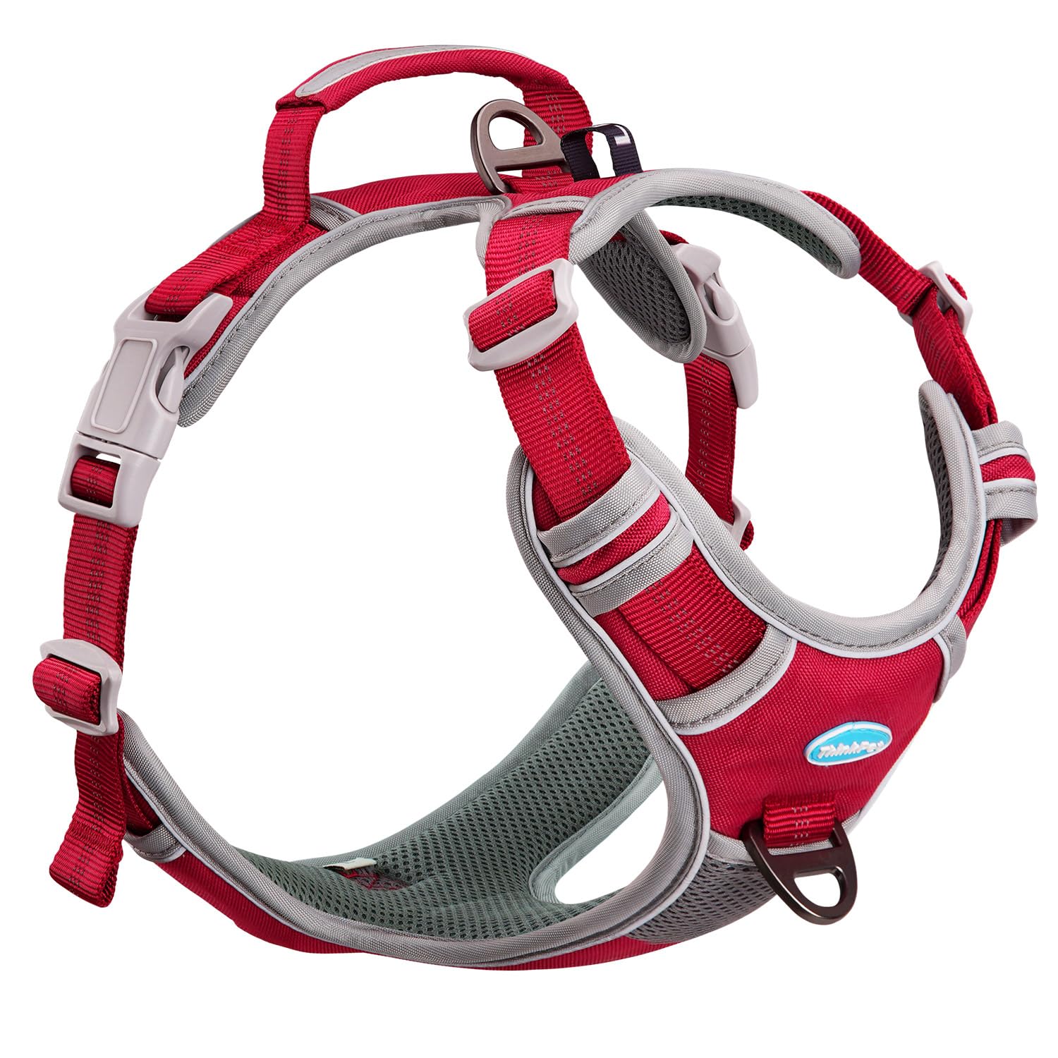 No Pull Dog Harness Adjustable - Dark Red L-image-f6628b07-ca4d-4e85-8e01-795990460d06-126120