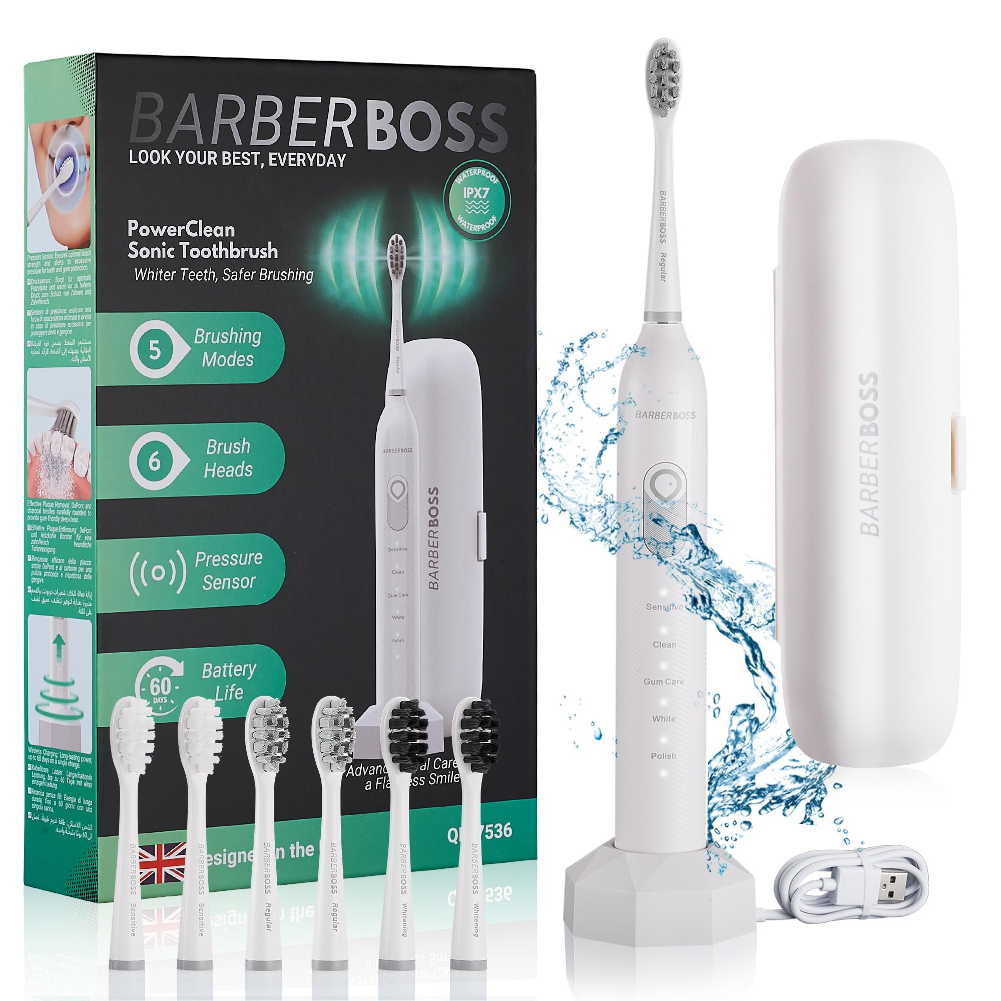 Electric Toothbrush 5 Modes - White QR-7536-image-ca00137f-fcf1-4569-b214-695c8f2aeaad-137157