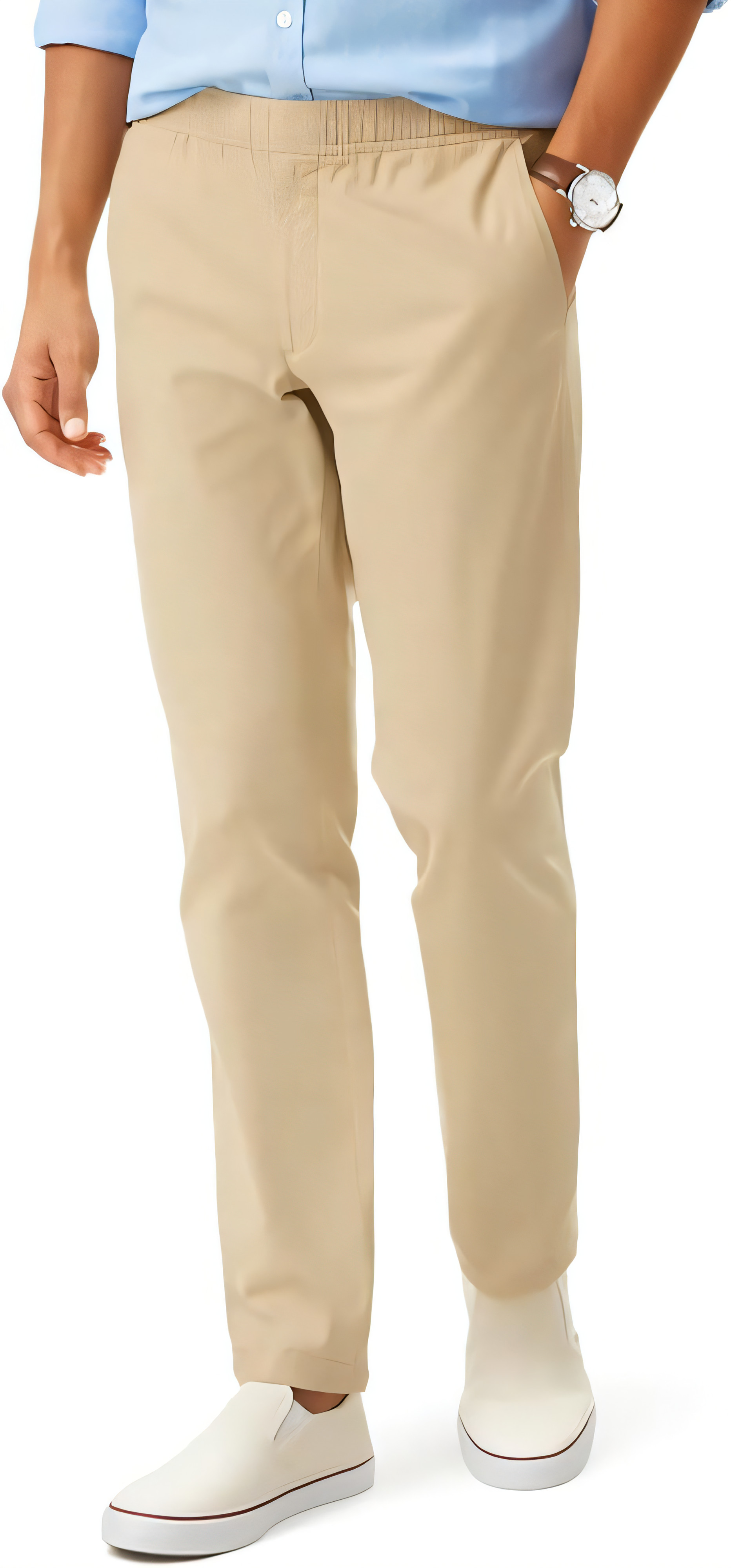 Men's Tall Chino Trousers - Khaki XL Extra Tall-image-88d32e56-198b-4074-8072-5a7d995290ba-131802