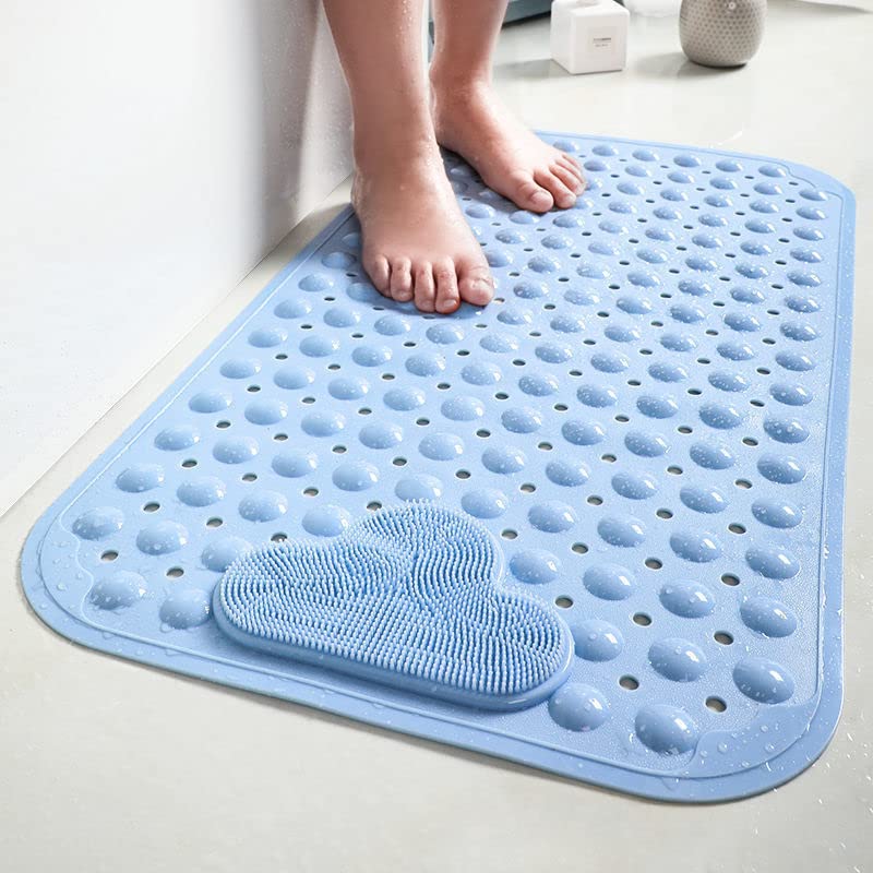 Non-Slip Shower Mat Massage - Blue 80 x 50 cm