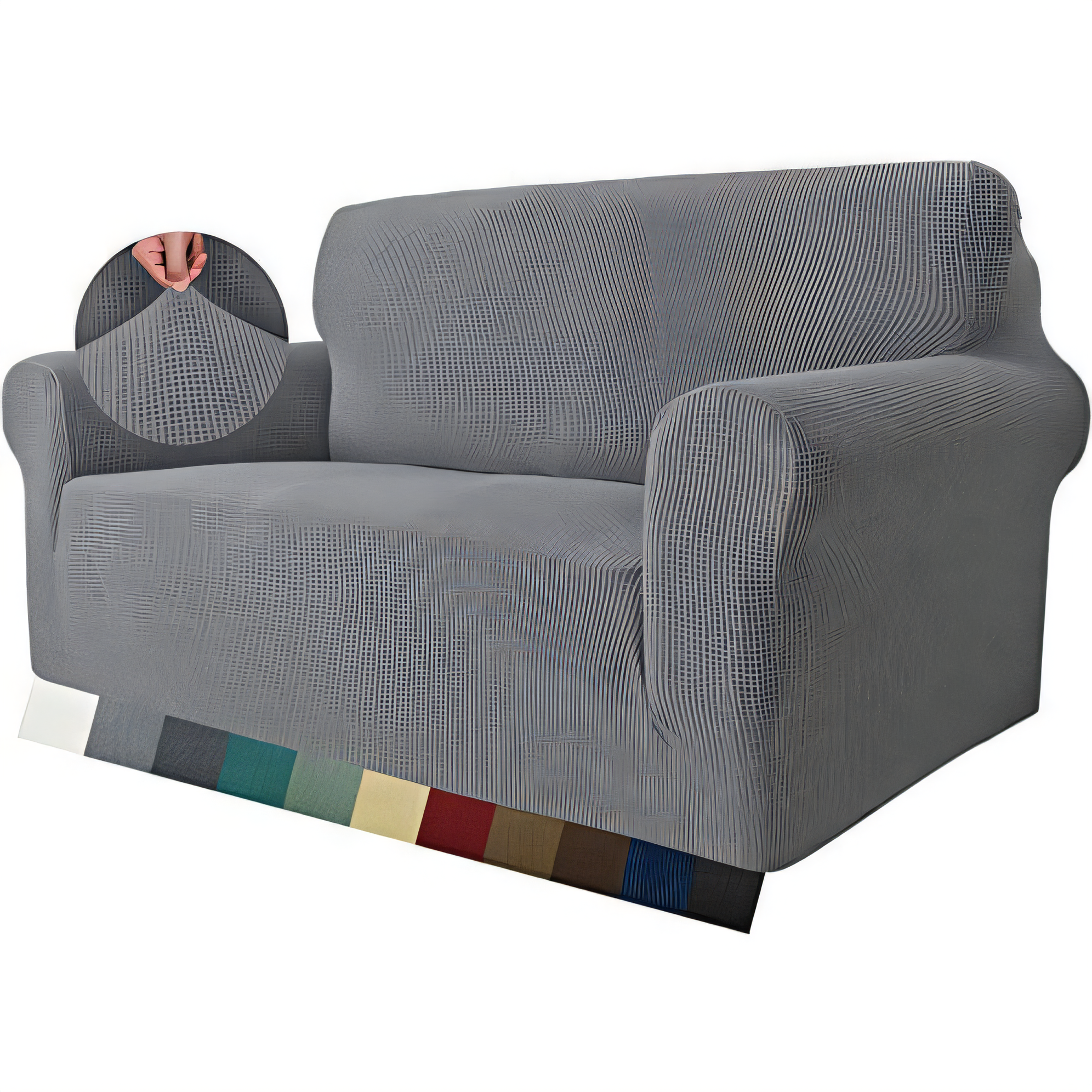 Super Stretch Couch Cover - 2 Seater Light Grey-image-a8a4de6d-b4cd-4290-9902-98fe9a243b3a-152466