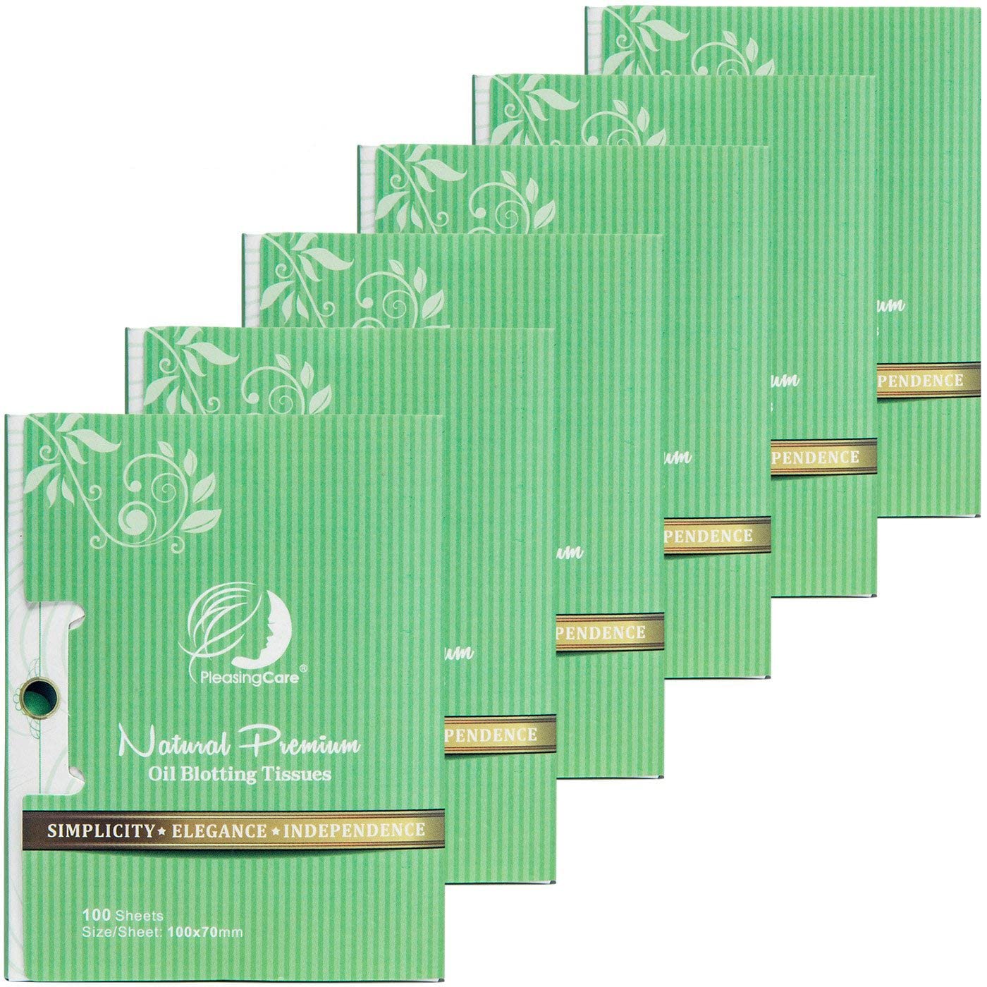 Facial Oil Blotting Papers - Green Tea 100 Count (Pack of 6)-image-8a1cccd9-5659-4c38-b6ce-01e0ab75ee31-125580