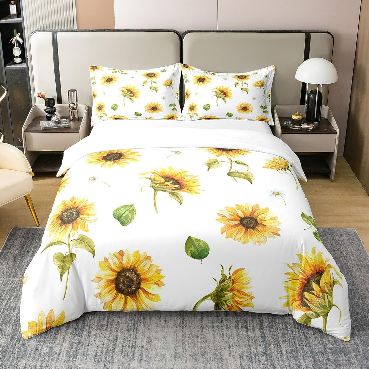 Cotton Floral Duvet Set - Multicoloured Double