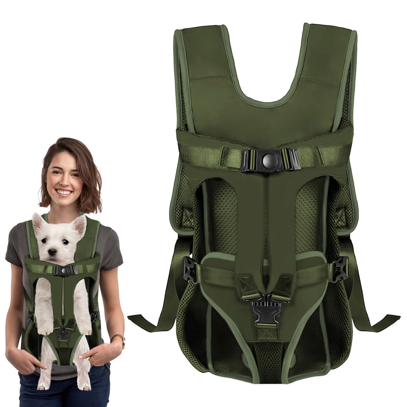Dog Front Carrier Backpack - Army Green S-image-d23ecaa8-432c-4f56-af42-83bcd215da06-169729