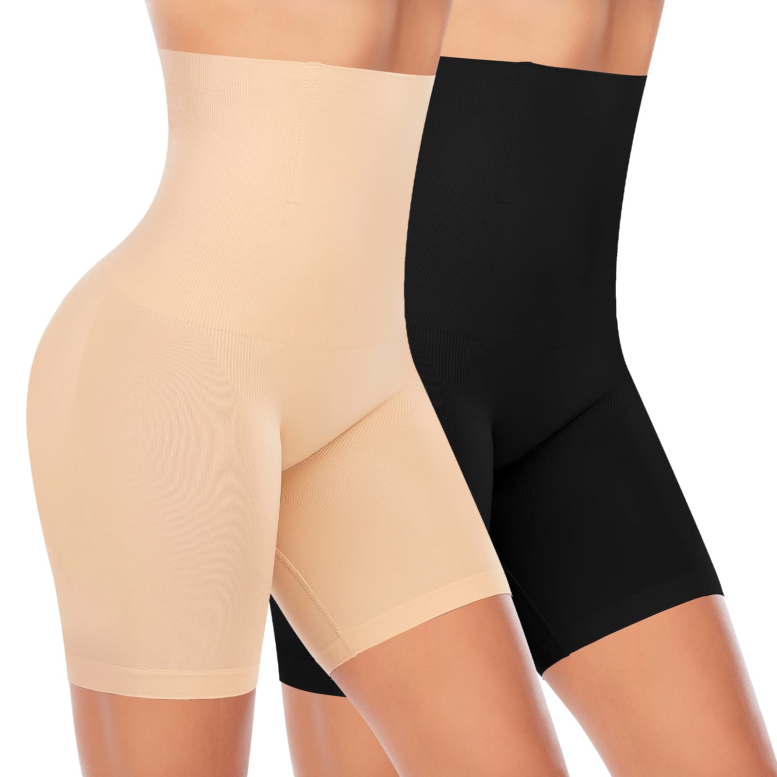 Women's Shapewear Shorts - Black & Beige 2XL-image-e71b4fb0-c21c-4397-8d42-f5f6d8698ad4-127460