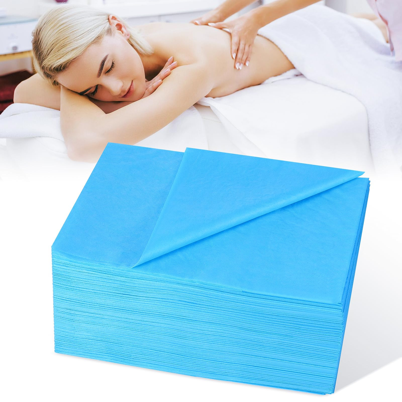Disposable Bed Sheets 100 Pcs - Blue 180 x 80 cm-image-a1589097-8dac-4a07-b917-6fcd06fa3839-264851