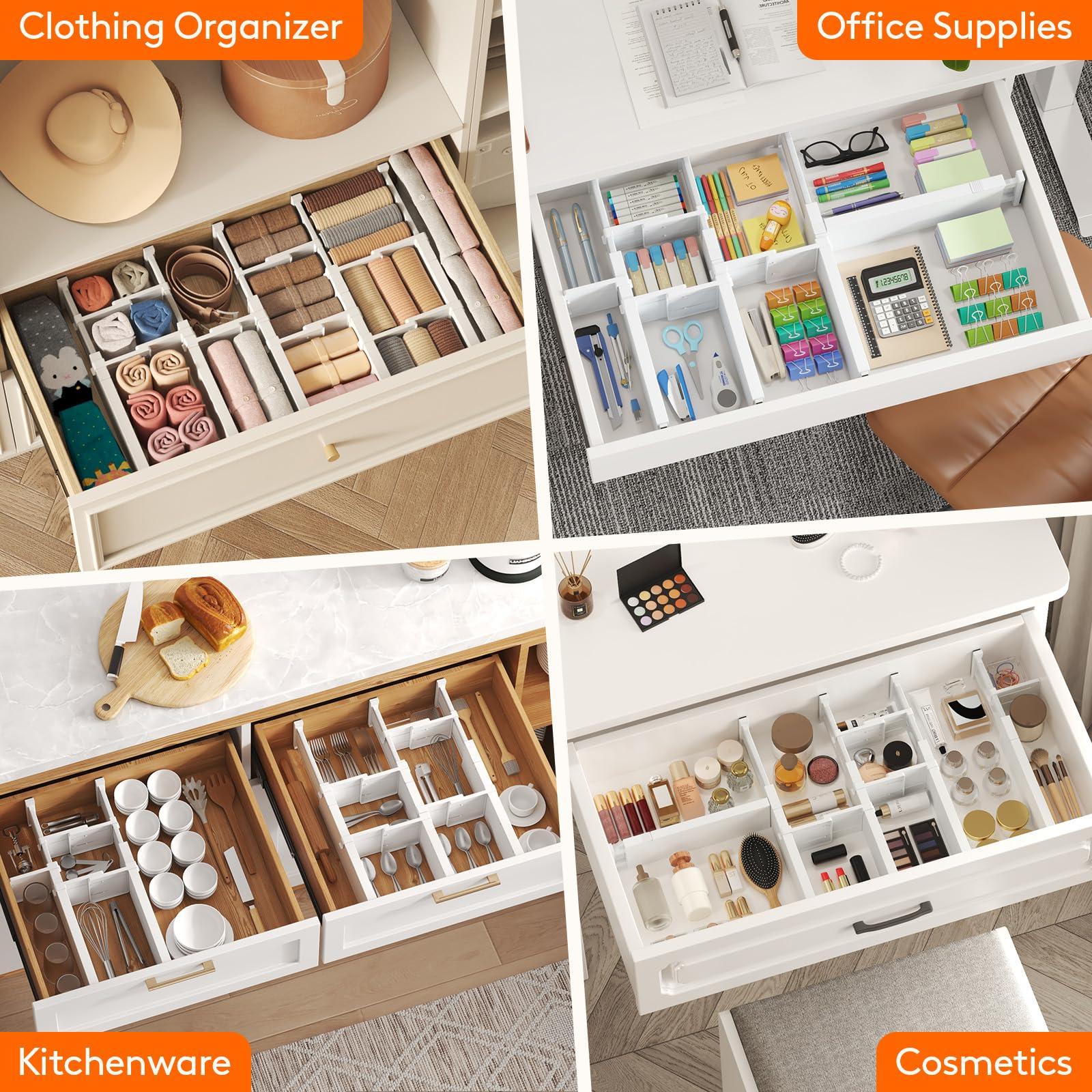 Adjustable Drawer Dividers 6 Pack - 2.36" High, 16"-22"-image-7f19244f-8eb2-4a9d-973d-182adb70242f-59468