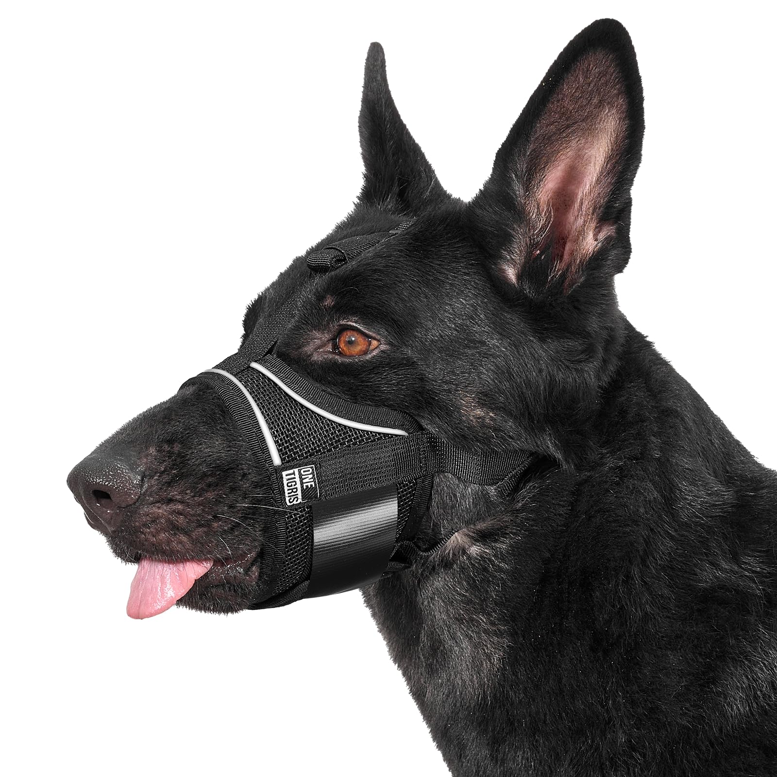 Nylon Dog Muzzle Breathable Mesh - Black XXXL-image-66af8fc4-0e69-4b36-9ebc-7990f83d107d-266128