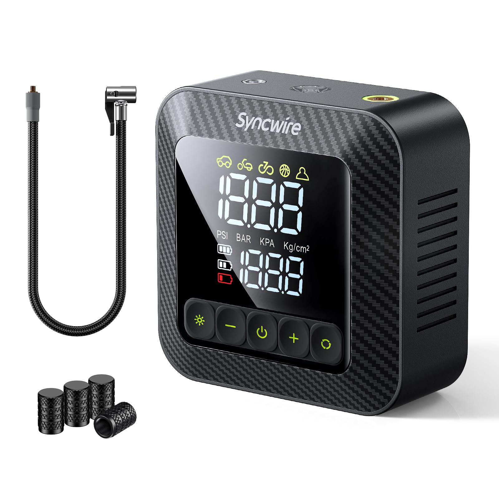 Portable Tyre Inflator 150PSI with LCD - Carbon Fibre SW2005-image-c4fd340e-adff-4b1d-88b1-5b1ff22024a8-4003