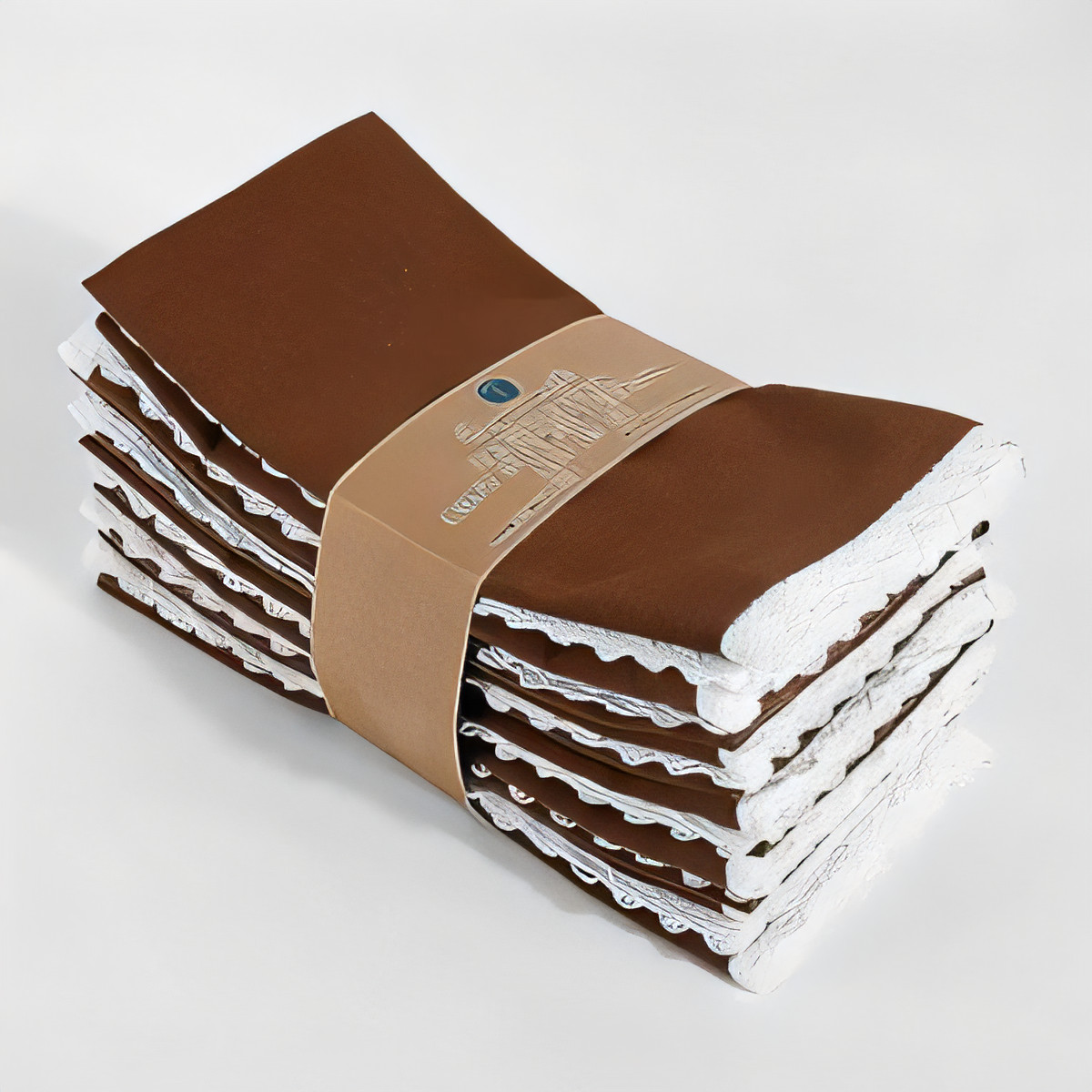Lace Dinner Cloth Napkins 12 Pack - Brown 50.8x50.8cm-image-3b45bad1-66c5-40a8-8f67-8b52b2365e08-109871