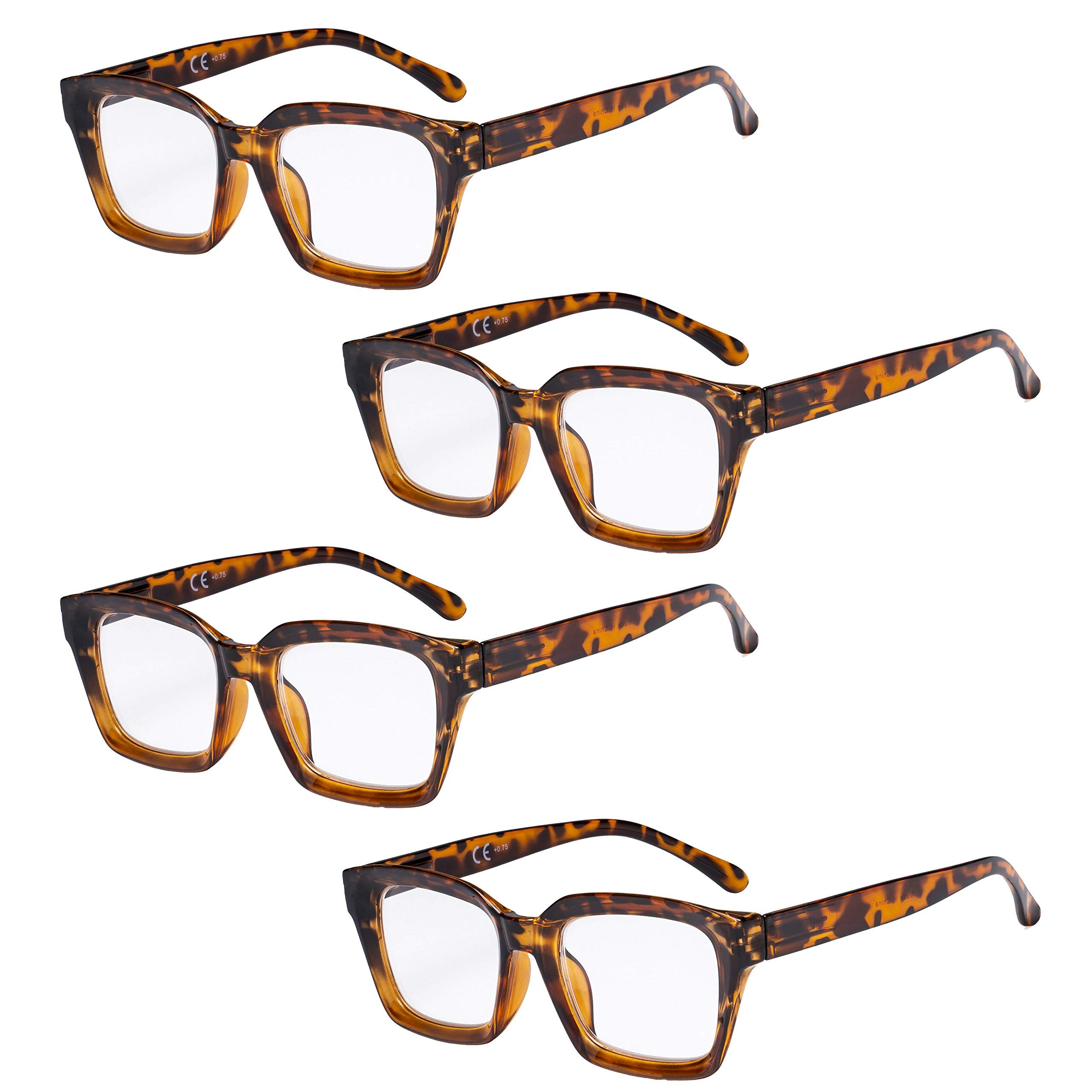 Ladies Reading Glasses 4 Pack - Tortoise +2.25-image-5f75924b-32ce-456d-9740-48f590c26353-4579