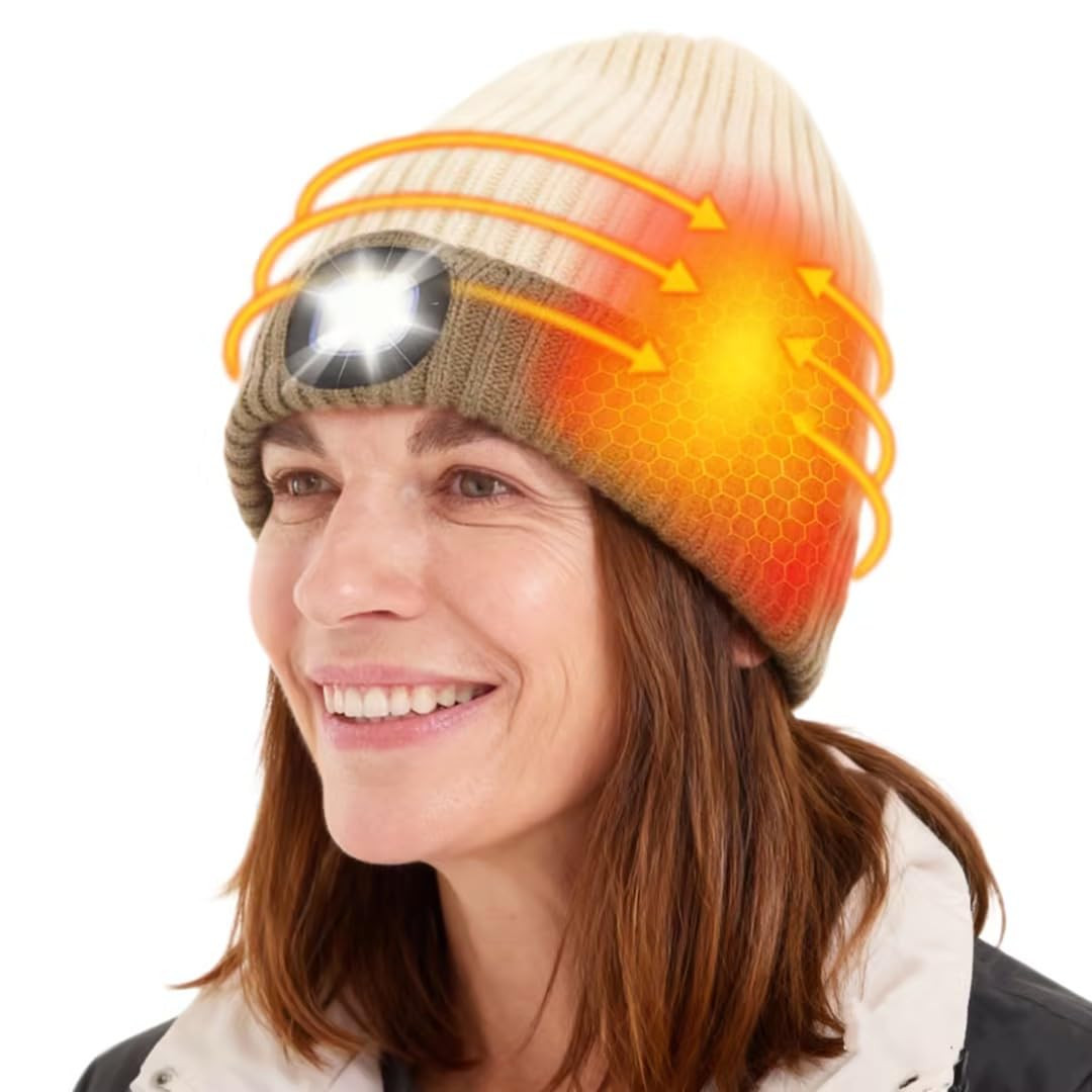 Heated Beanie Hat with LED Light - Beige & Khaki 4XL-image-df0829b9-5580-43f2-812d-b2d338ad9fe5-2529