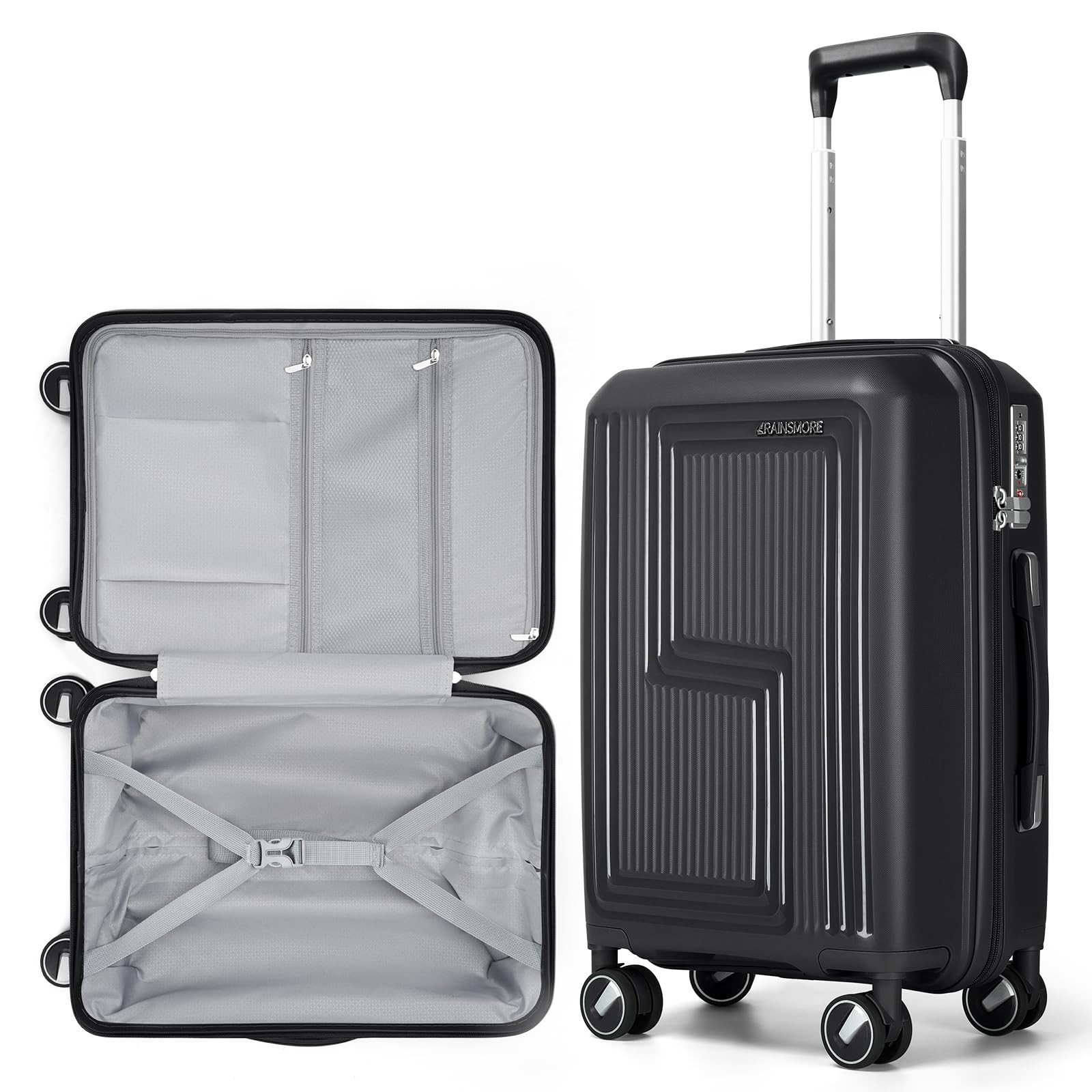Cabin Suitcase 20-Inch with Spinner Wheels - Black 20"-image-6b380026-7a63-4f77-85a2-c815d1796083-169588
