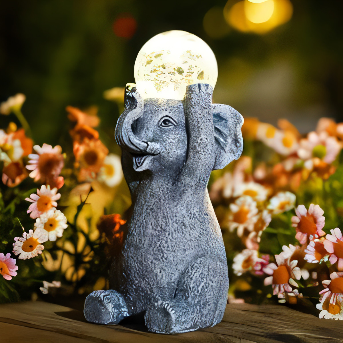 Solar Elephant Garden Light Statue - Elephant One Size-image-ed646525-e8a2-42e6-a9da-5a8273c4f0be-104450