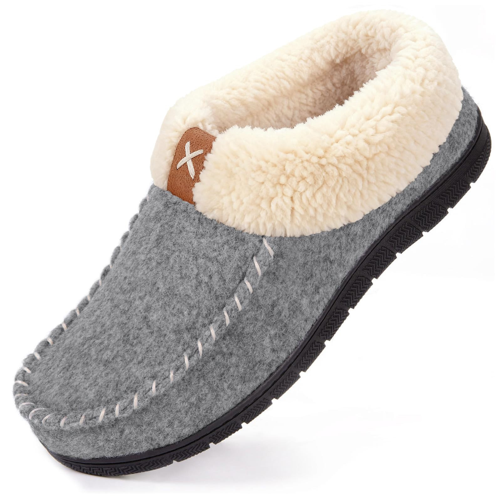 Women's Moccasin Slippers Memory Foam - Grey UK 9-image-3dd99489-78e4-480d-941d-8ef1df88a52c-4562