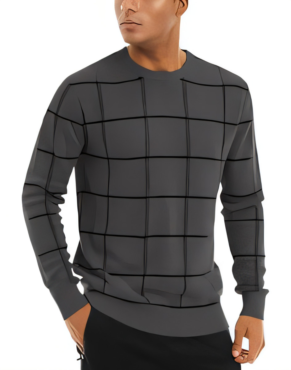 Men's Knitted Jumper - Dark Grey XXL-image-1a14cbc1-e1c6-44dc-8952-4b4e1bd2c445-115981